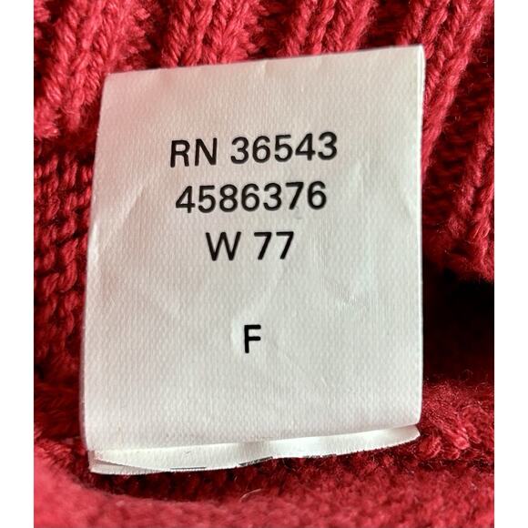 Vintage IZOD Cotton Sweater Men's Large Solid Red Diamond Pattern Christmas - Picture 9 of 11